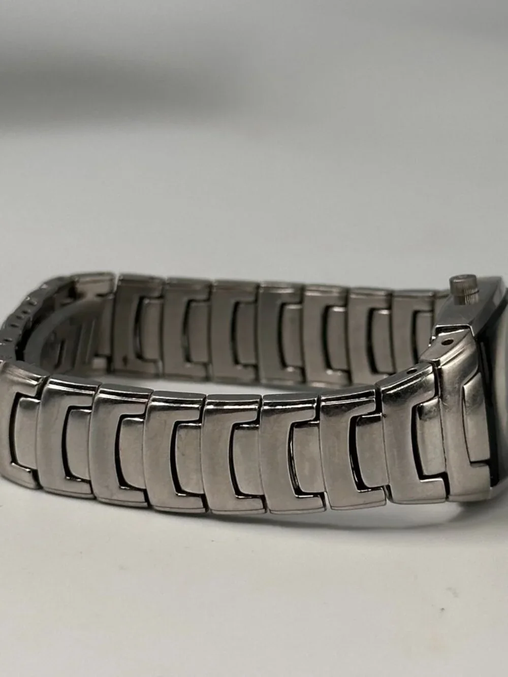 Bulova Watch Women Silver Tone Black Dial 96P15 New Battery 6.75